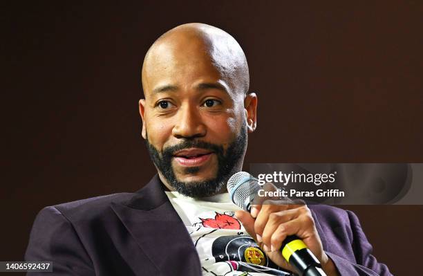 Columbus Short speaks onstage during the 2022 Essence Festival of Culture at the Ernest N. Morial Convention Center on July 3, 2022 in New Orleans,...