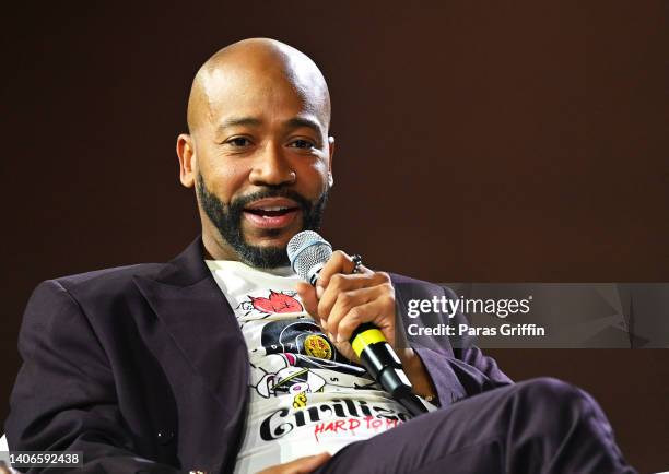 Columbus Short speaks onstage during the 2022 Essence Festival of Culture at the Ernest N. Morial Convention Center on July 3, 2022 in New Orleans,...