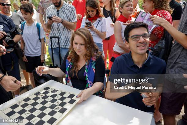 Hungarian chess grandmaster Judit Polgár, generally considered the strongest female chess player of all time, and Russian-born Dutch chess...