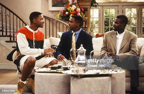 Get a Job" Episode 2 -- Pictured: Will Smith as William 'Will' Smith, Alfonso Ribeiro as Carlton Banks, Chris Rock as Maurice -- Photo by: Jan...