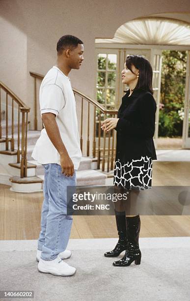 Done: Part 1 & 2" Episode 23 & 24 -- Pictured: Will Smith as William "Will" Smith, Karyn Parsons as Hilary Banks -- Photo by: Paul Drinkwater/NBCU...