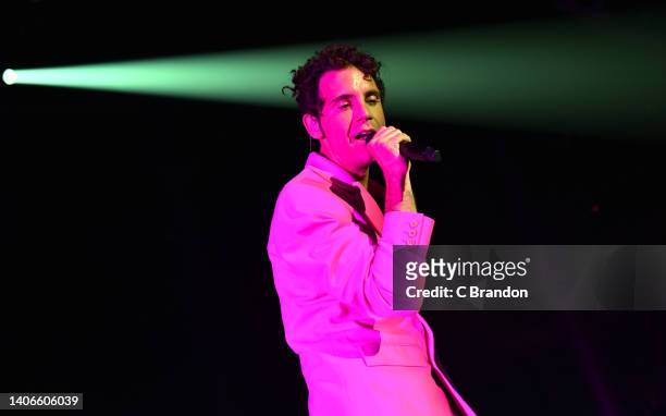 Mika performs on stage at the Roundhouse on July 03, 2022 in London, England.