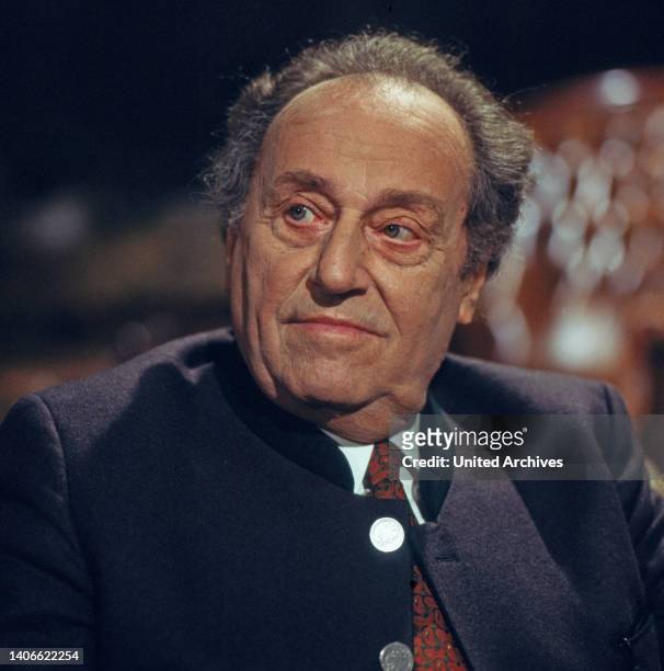 Boleslaw Barlog, deutscher Regisseur und Theaterintendant, in einem Special über den Schauspieler Hans Söhnker, Deutschland 1978.