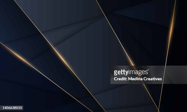 abstract gradient black background with luxury golden line - golden ratio stock illustrations