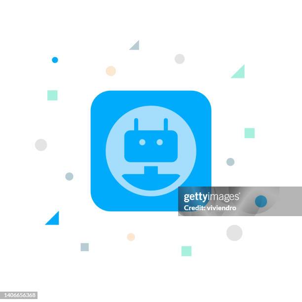 robotics flat icon - robotics engineer stock illustrations