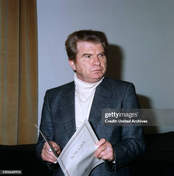 Emil Gilels, geboren in Odessa, Ukraine, gilt als bester sowjetischer Pianist seiner Zeit, Aufnahme circa 1973.