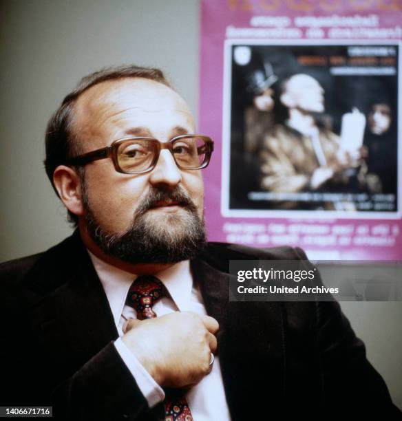 Krzysztof Penderecki, polnischer Komponist der zeitgenössischen, postseriellen Musik, Portrait circa 1978.