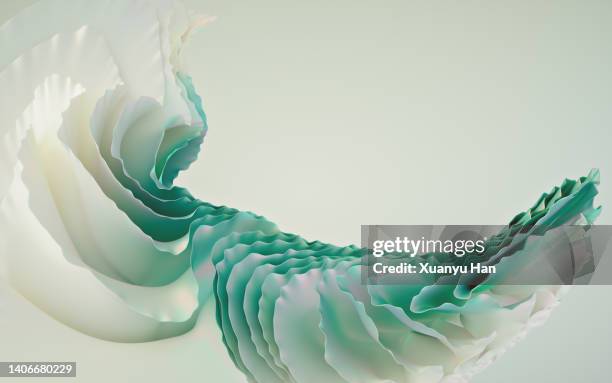 3d wave pattern background - white morph photos et images de collection