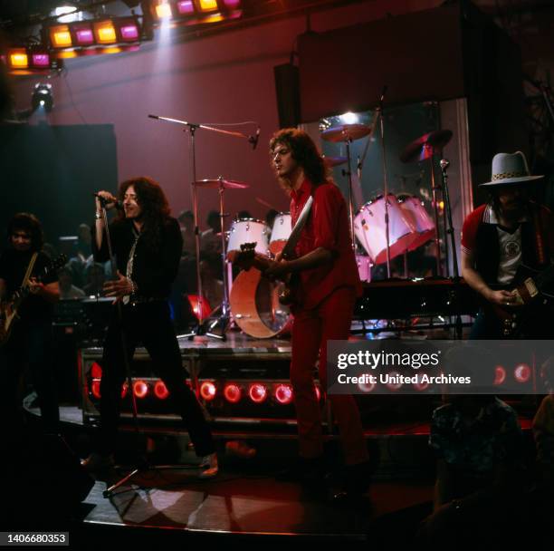 Whitesnake, britische Hard Rock, Heavy Metal Band mit Sänger David Coverdale, den Gitarristen Micky Moody, Bernie Marsden, Bassist Neil Murray,...