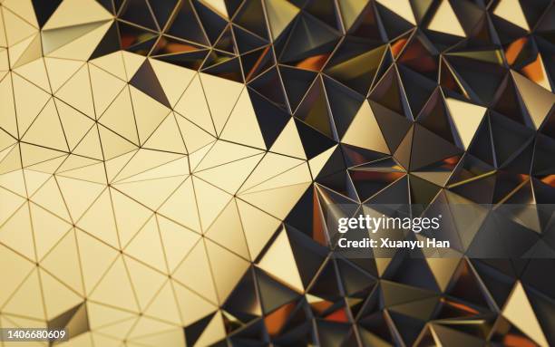 abstract 3d rendering of polygonal background - repetition concept stock pictures, royalty-free photos & images