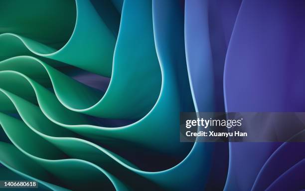 3d wave pattern background - fractal fotografías e imágenes de stock