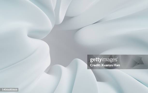 three-dimensional abstract design background - soft fabric stock pictures, royalty-free photos & images