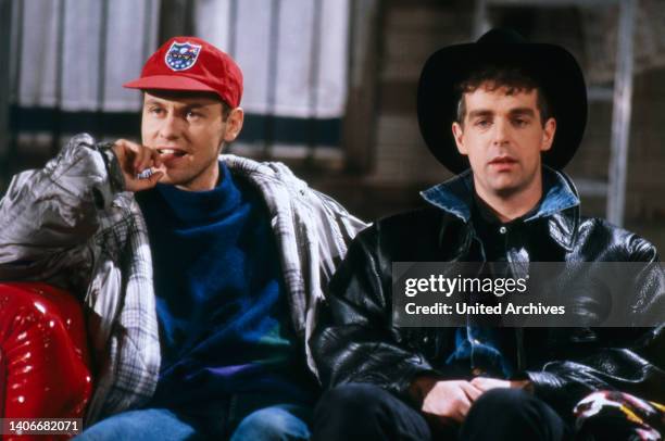 Pet Shop Boys, britisches Elektropop Duo, Neil Tennant und Chris Lowe, Bild circa 1985.