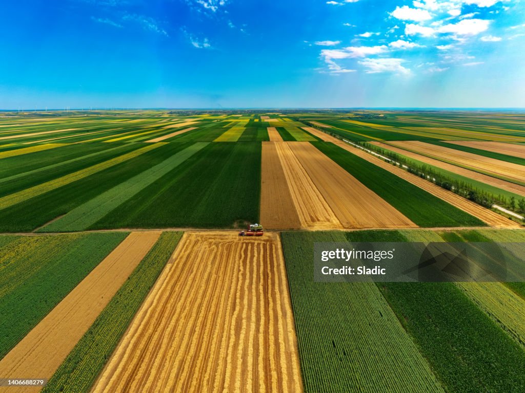 Harvesting combine
