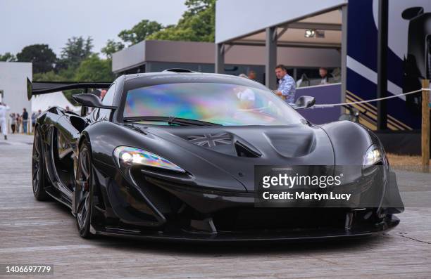 The McLaren P1 GTR LM25 seen at Goodwood Festival of Speed 2022 on June 23rd in Chichester, England. The annual automotive event is hosted by Lord...