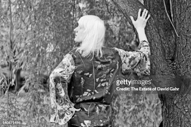 Rock musician Edgar Winter poses for a portrait in June 1973 at Sands Point in Long Island, New York.