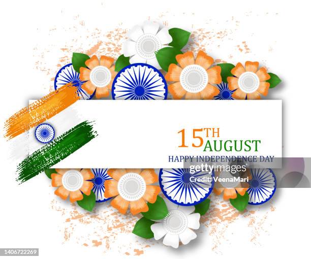 india independence day - independence day india stock illustrations