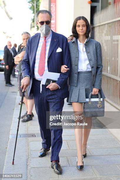 Jaime de Marichalar and Victoria Federica de Marichalar y Borbón attendthe Christian Dior Haute Couture Fall Winter 2022 2023 show as part of Paris...