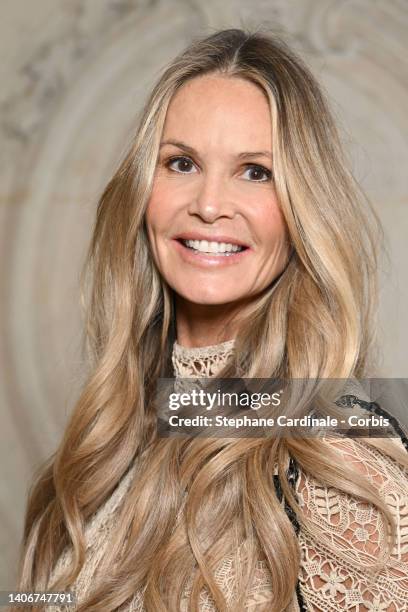 Elle Macpherson attends the Christian Dior Haute Couture Fall Winter 2022 2023 show as part of Paris Fashion Week on July 04, 2022 in Paris, France.