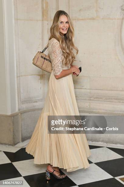 Elle Macpherson attends the Christian Dior Haute Couture Fall Winter 2022 2023 show as part of Paris Fashion Week on July 04, 2022 in Paris, France.