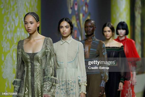 Atmosphere detail during the Christian Dior Haute Couture Fall-Winter 2022-2023 show as part of Paris Fashion Week on July 4, 2022 in Paris, France.