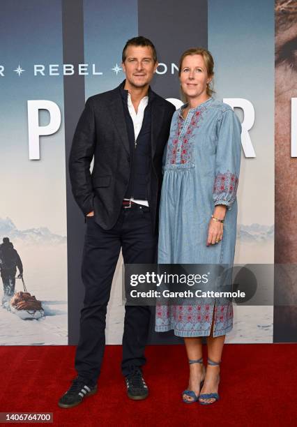 Bear Grylls and Shara Grylls attend the World Premiere of "Explorer" at BFI Southbank on July 04, 2022 in London, England.