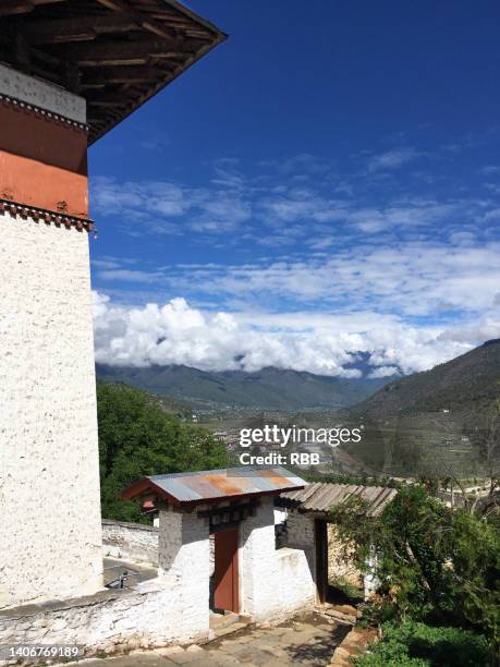 paro city - paro valley stock pictures, royalty-free photos & images