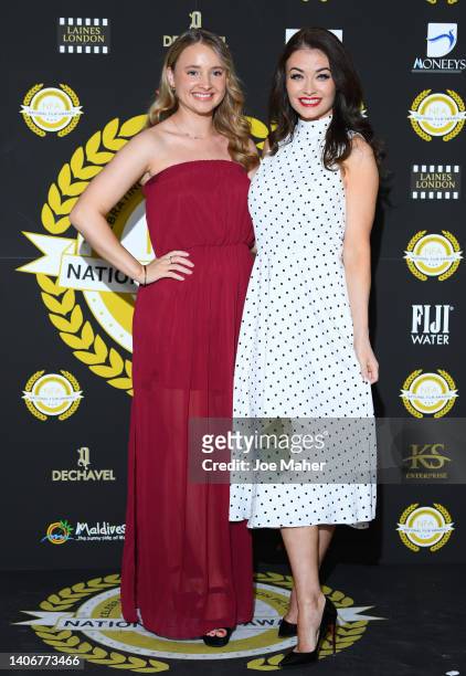 Kayleigh-Paige Rees and Jess Impiazzi attends the National Film Awards 2022 at Porchester Hall on July 04, 2022 in London, England.