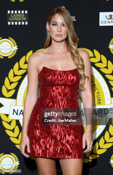 Amanda Clapham attends the National Film Awards 2022 at Porchester Hall on July 04, 2022 in London, England.