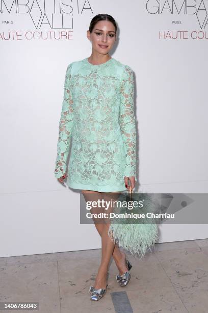 Olivia Palermo attends the Giambattista Valli Haute Couture Fall Winter 2022 2023 show as part of Paris Fashion Week on July 04, 2022 in Paris,...