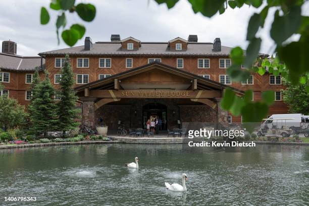 The Lodge at the Sun Valley Resort is seen ahead of the Allen & Company Sun Valley Conference, July 4, 2022 in Sun Valley, Idaho. The world's most...
