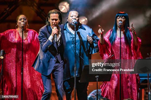 Nick Cave of Nick Cave and the Bad Seeds performs on July 04, 2022 in Verona, Italy.