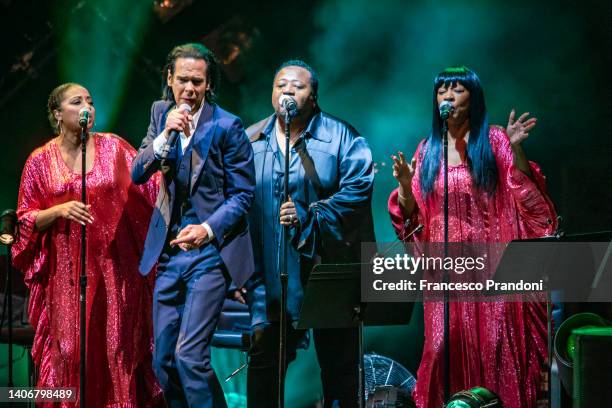 Nick Cave of Nick Cave and the Bad Seeds performs on July 04, 2022 in Verona, Italy.