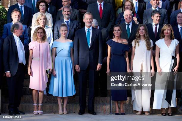 Crown Princess Leonor of Spain, King Felipe VI of Spain, Queen Letizia of Spain and Princess Sofia of Spain attend the 'Princesa de Girona'...