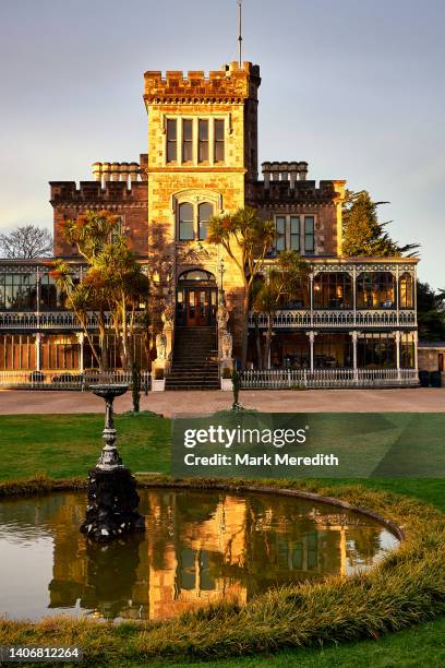 larnach castle on the otago peninsula - larnach castle stock pictures, royalty-free photos & images