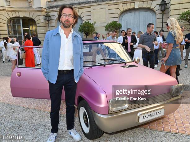 Presenter Alex Jaffray attends The Renault 5 Car 50th Anniversary Celebration at Musee Nissim de Camando on July 04, 2022 In Paris, France.