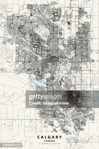 Calgary Map Vector Calgary Canada Vector Map High-Res Vector Graphic - Getty Images