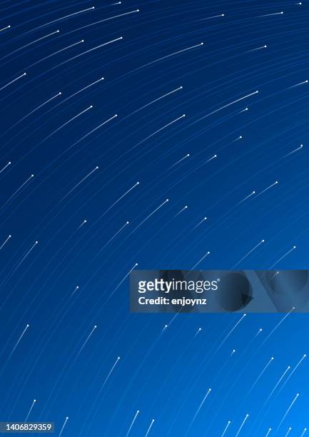 stars moving in night sky - long exposure stock illustrations