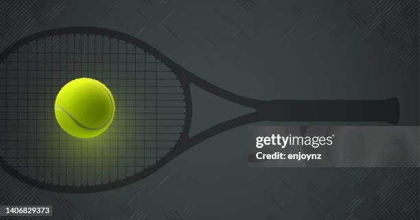 tennis racket tournament poster - tennis racket vector stock illustrations