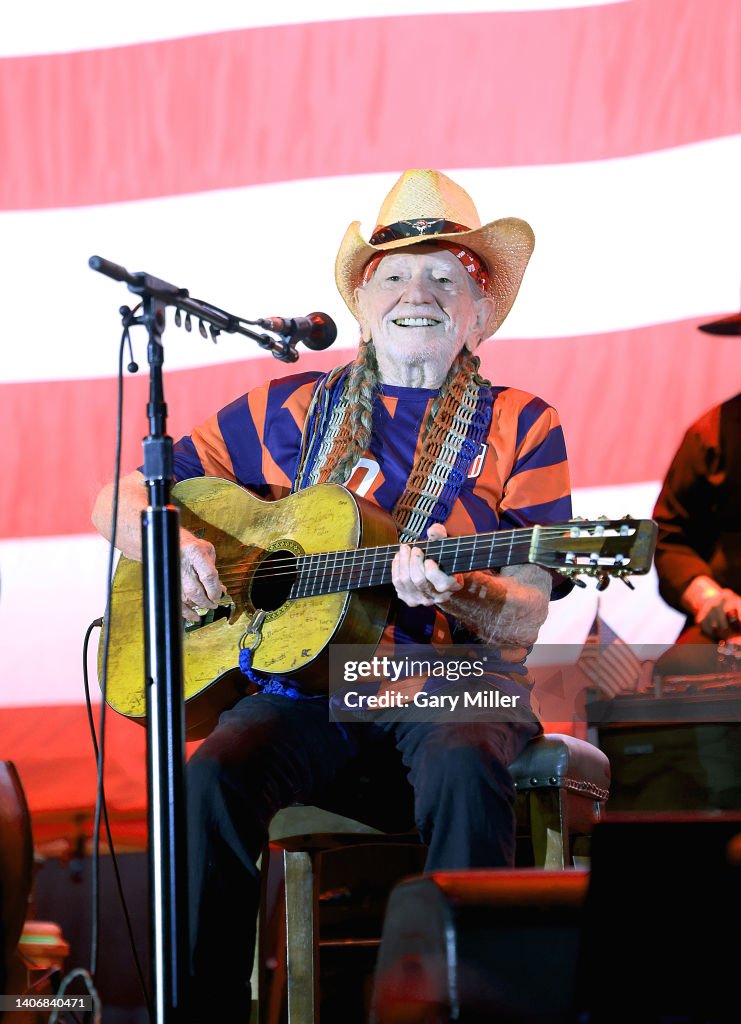 Willie Nelson performs in concert during Willie Nelson's 4th of July