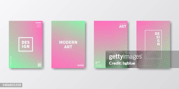 brochure template layout, pink cover design, business annual report, flyer, magazine - pink and green background stock illustrations