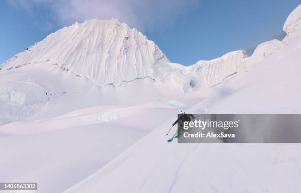 freeride ski - ski slope stock pictures, royalty-free photos & images