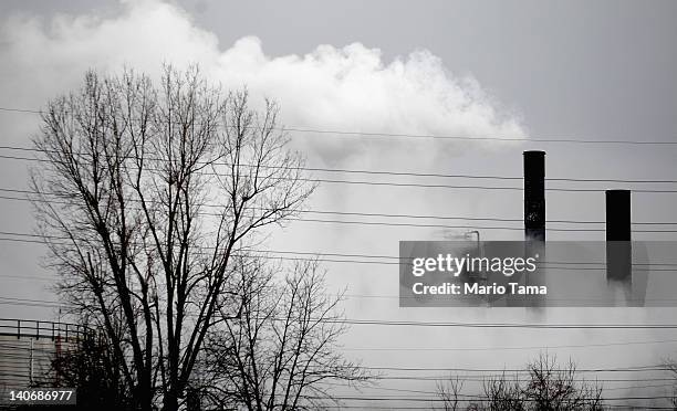 The Husky Lima Refinery, a 160,000 barrel-per-day crude oil refinery, is seen on March 4, 2012 in Lima, Ohio. The refinery employs more than 400...