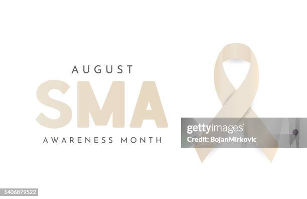 sma spinal muscular atrophy awareness month, august. vector - muscle atrophy stock illustrations