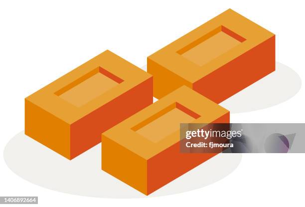building materials - brick warehouse stock illustrations