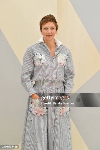 Maggie Gyllenhaal attends the Chanel Haute Couture Fall Winter 2022 2023 show as part of Paris Fashion Week on July 05, 2022 in Paris, France.