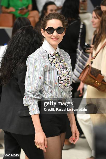 Marion Cotillard attends the Chanel Haute Couture Fall Winter 2022 2023 show as part of Paris Fashion Week on July 05, 2022 in Paris, France.