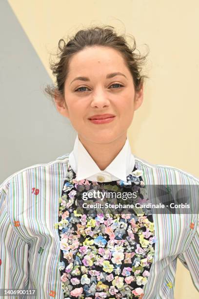 Marion Cotillard attends the Chanel Haute Couture Fall Winter 2022 2023 show as part of Paris Fashion Week on July 05, 2022 in Paris, France.