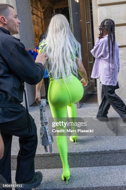 Kim Kardashian is seen attends the Dior Homme Menswear Spring Summer 2023 show as part of Paris Fashion Week on July 05, 2022 in Paris, France.