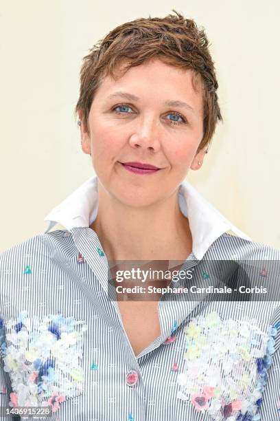 Maggie Gyllenhaa attends the Chanel Haute Couture Fall Winter 2022 2023 show as part of Paris Fashion Week on July 05, 2022 in Paris, France.